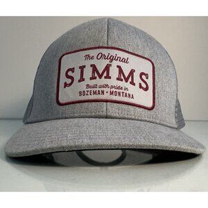 Simms Fishing Hat Mens Baseball Trucker Cap One Size Snap Simms Vented Fishing